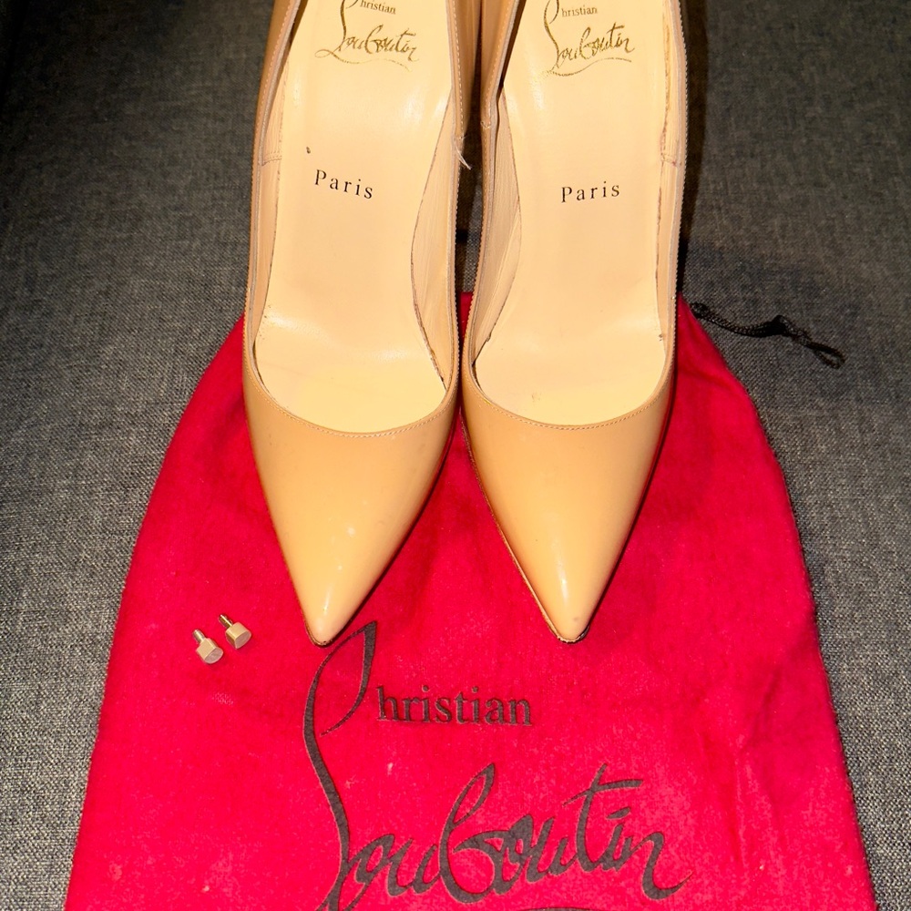 Christian Louboutin Tan Stiletto Heels